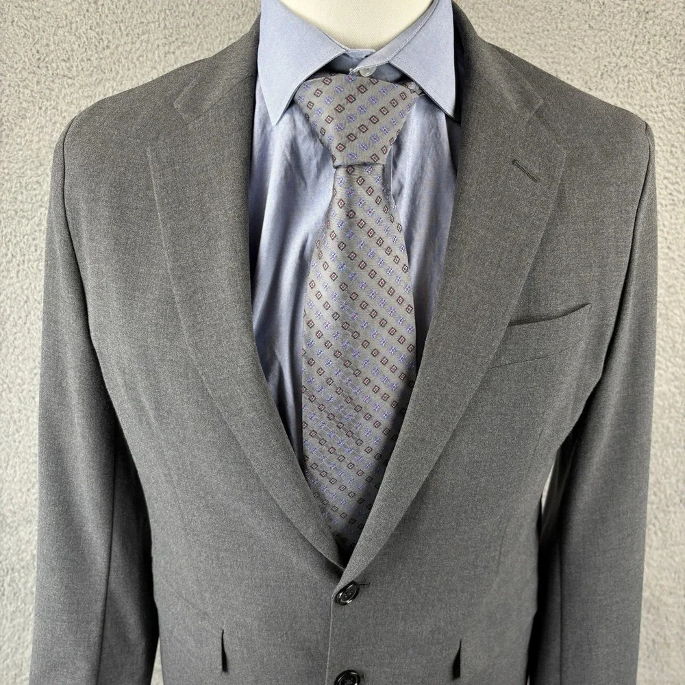J Crew Thompson Blazer Mens 38S Gray Stretch Sport Coat Jacket 2 Button